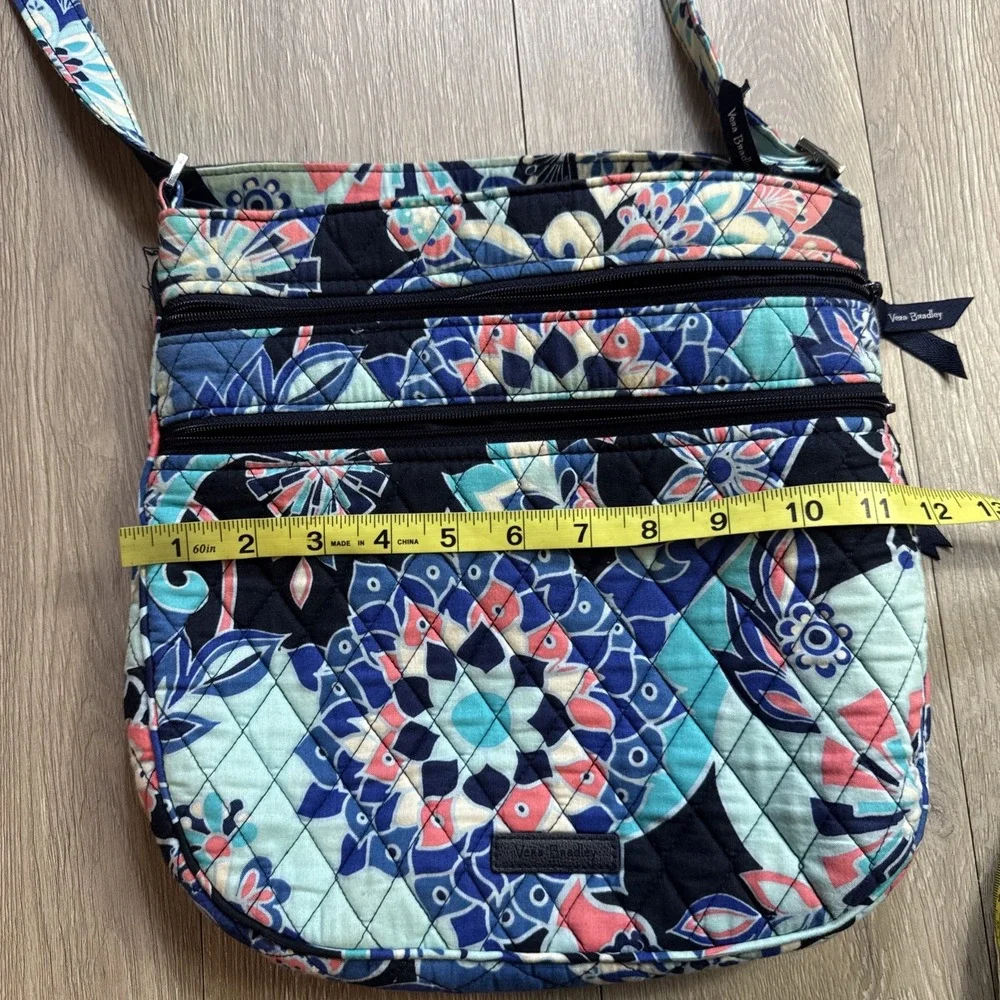 VERA BRADLEY 4 Piece Set Shoulder Bag Purse Wallet Floral Paisley Lotus Retired!